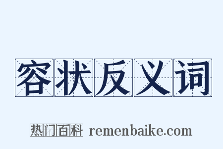 容状反义词是什么意思的图片